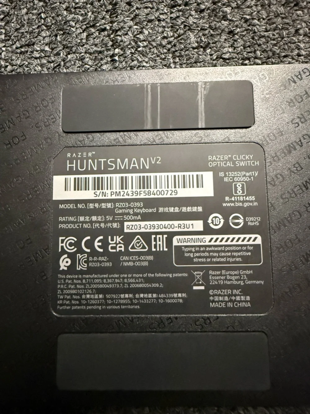 Razer Huntsman V2 Optical Switch Gaming Keyboard — Black