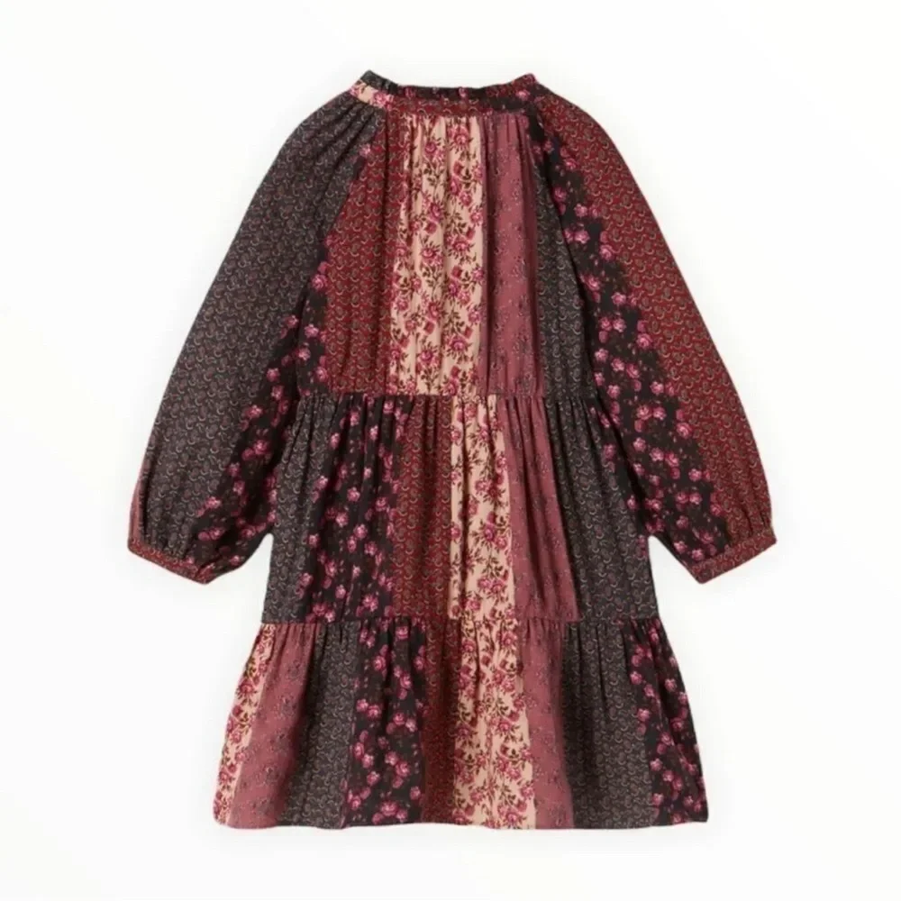 ZARA Kids | Maroon | PATCHWORK DRESS