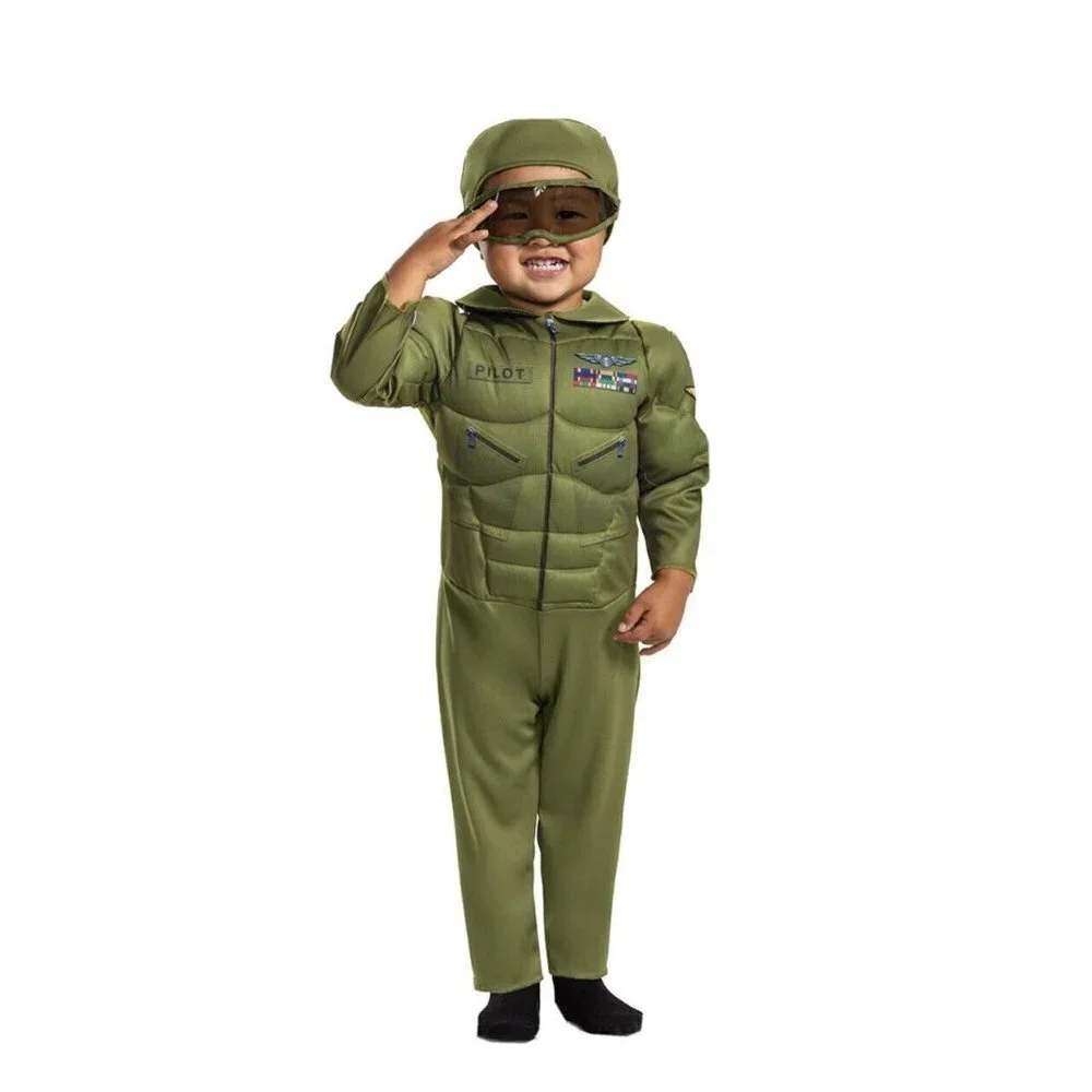 Aviator Power Suits Pilot Halloween Costume 3T-4T