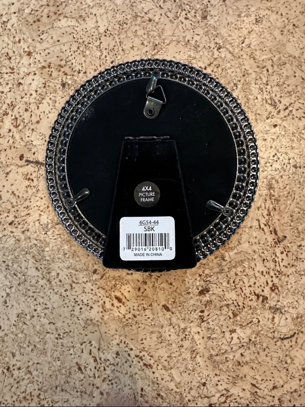 Sparkling Black and Silver Round Wall Mirror