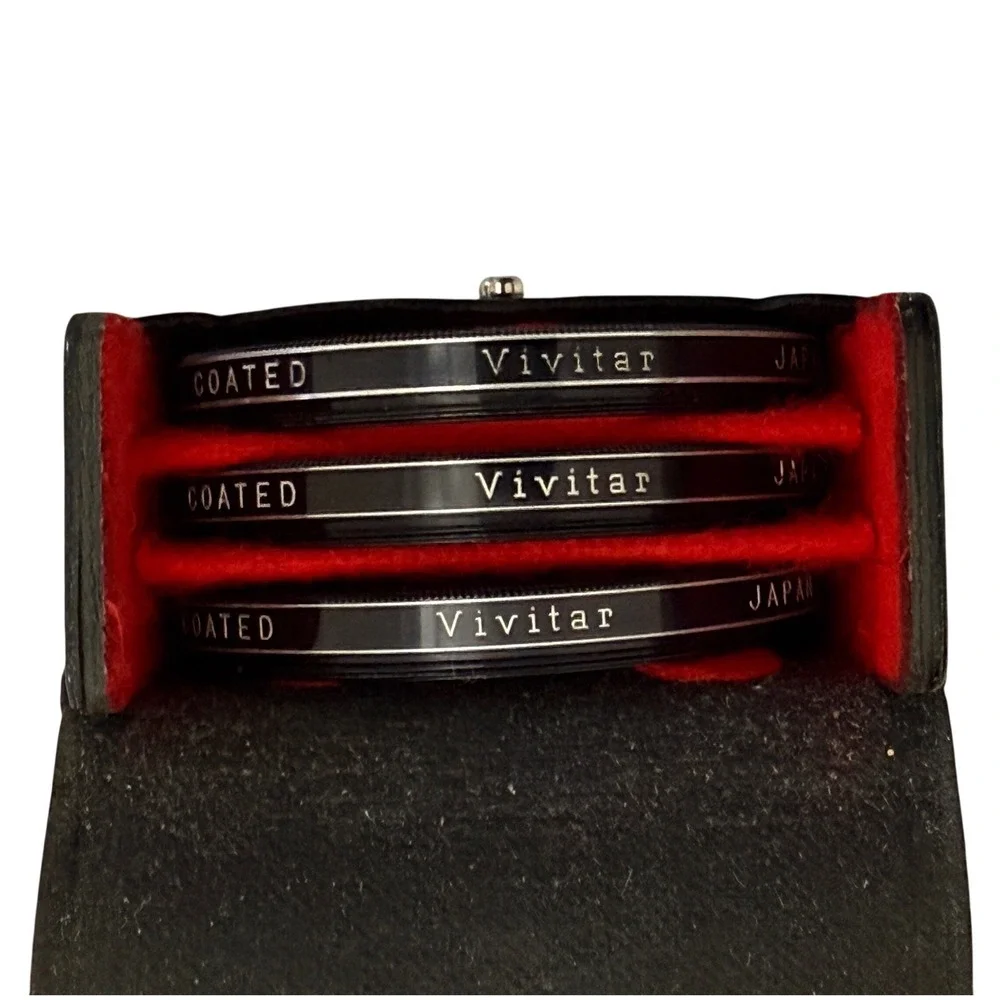 Vivitar 52mm Close-Up Lens Filter Set No.1 No.2 No.4 w/ Case Japan Vintage