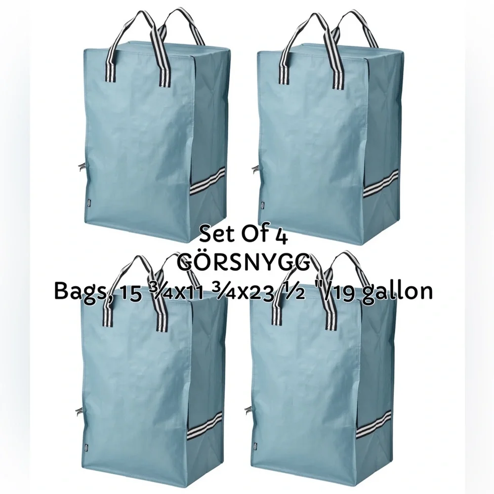 4 GÖRSNYGG Bags, 15 ¾x11 ¾x23 ½ 