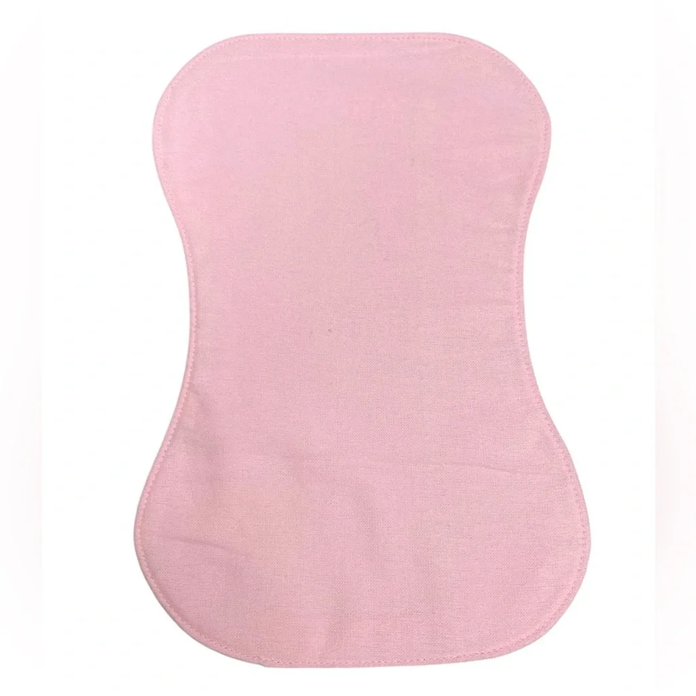 Hand Crafted Baby Burp Cloth Flannel Contoured Padded Fabric Quilted Reversible