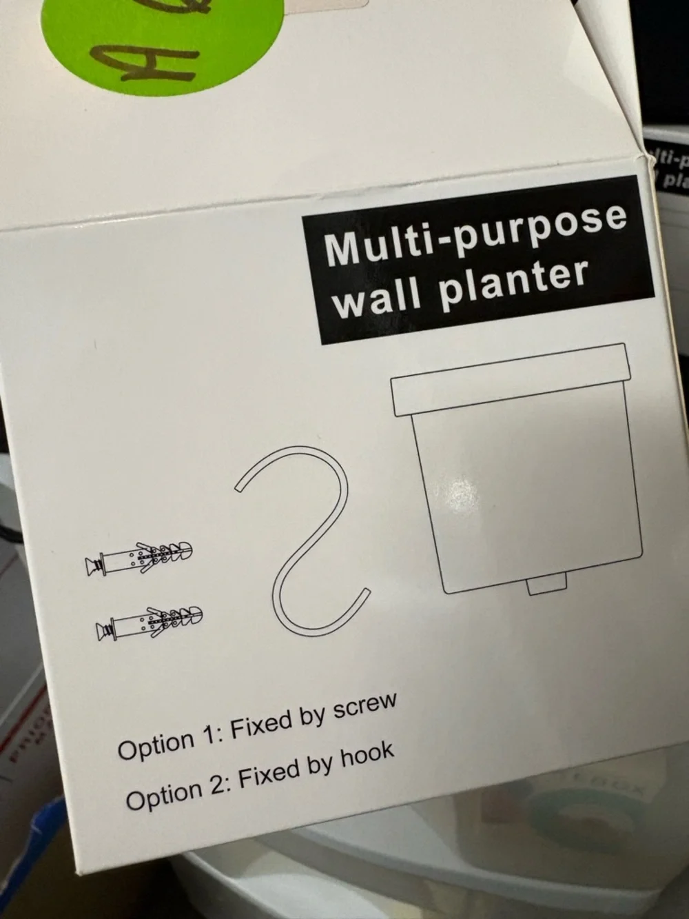 2 pack Multi-purpose Wall Planter Box - Black