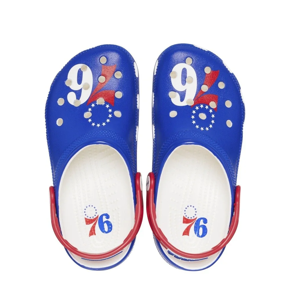 Crocs NBA Philadelphia 76ers Classic Clogs Men's‎ Size 10 (208901-100)