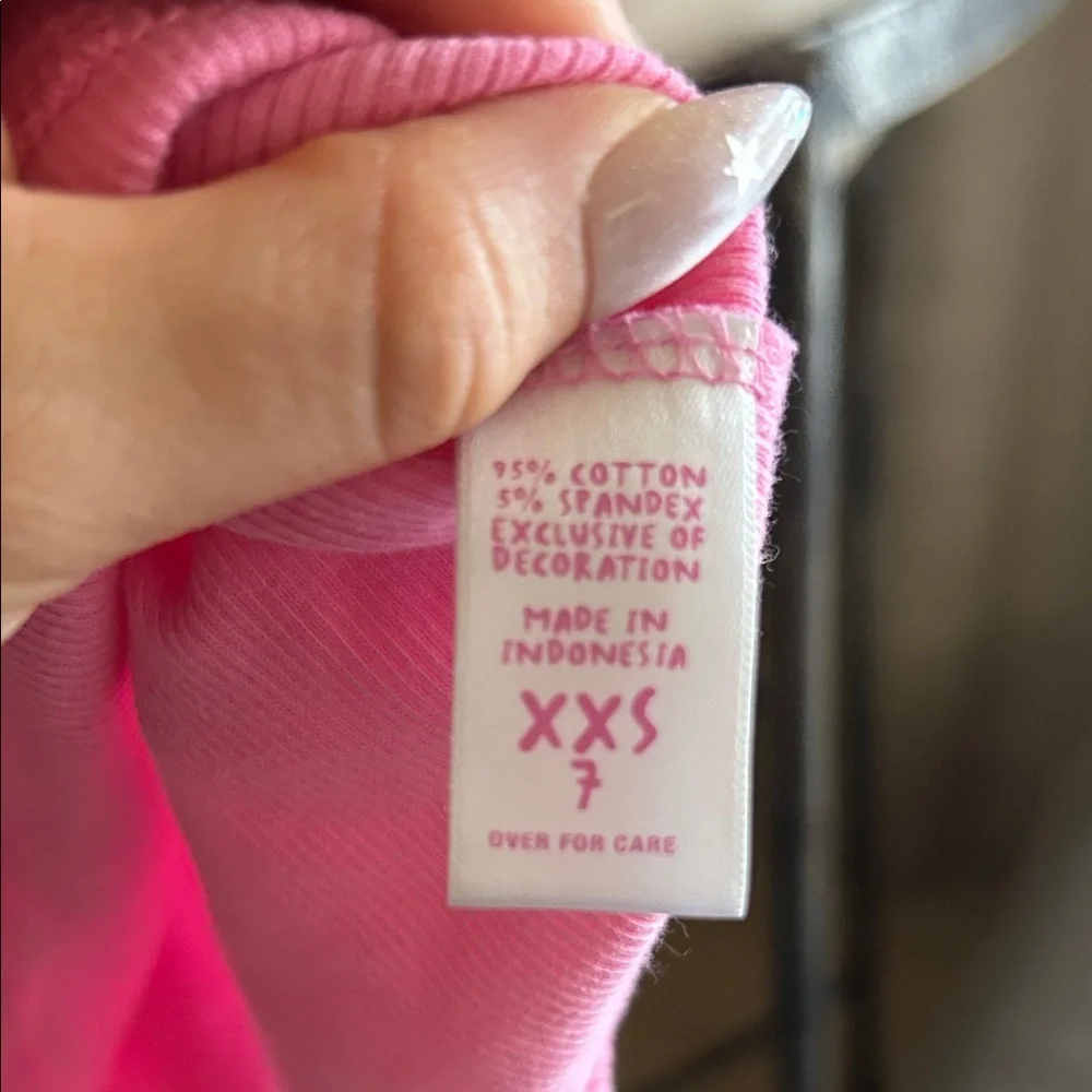 Justice Pink Tank Top with Glitter Details