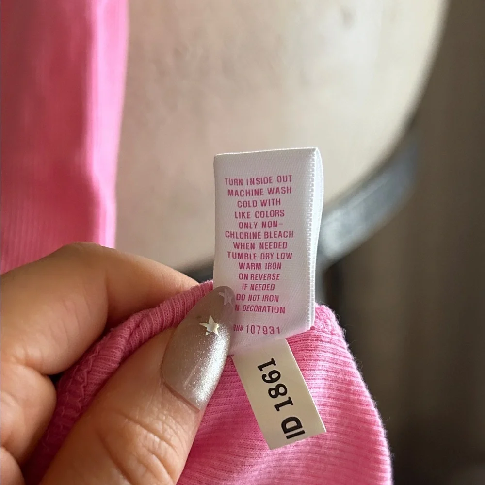 Justice Pink Tank Top with Glitter Details