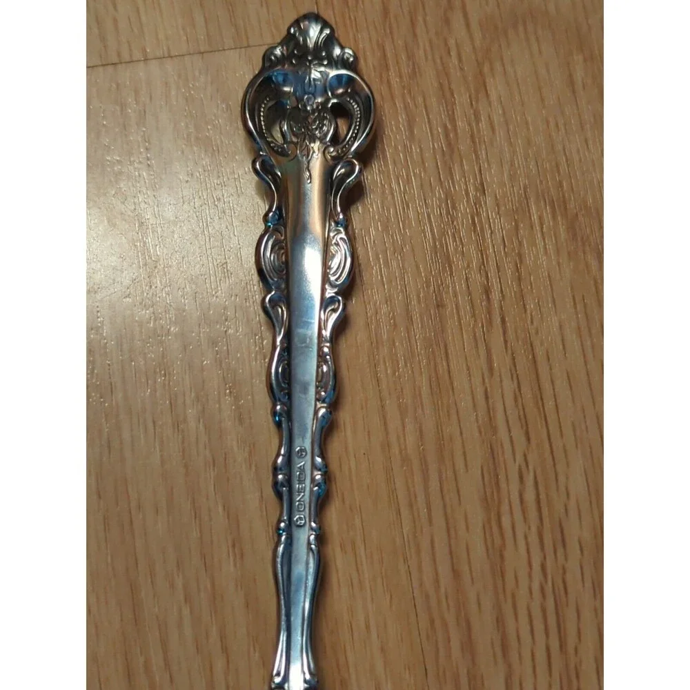 Oneida Da Vinci Stainless Casserole Serving Spoon Cube Mark