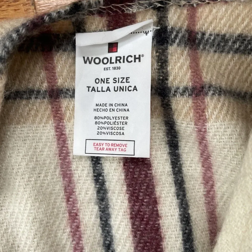 Woolrich plaid wrap