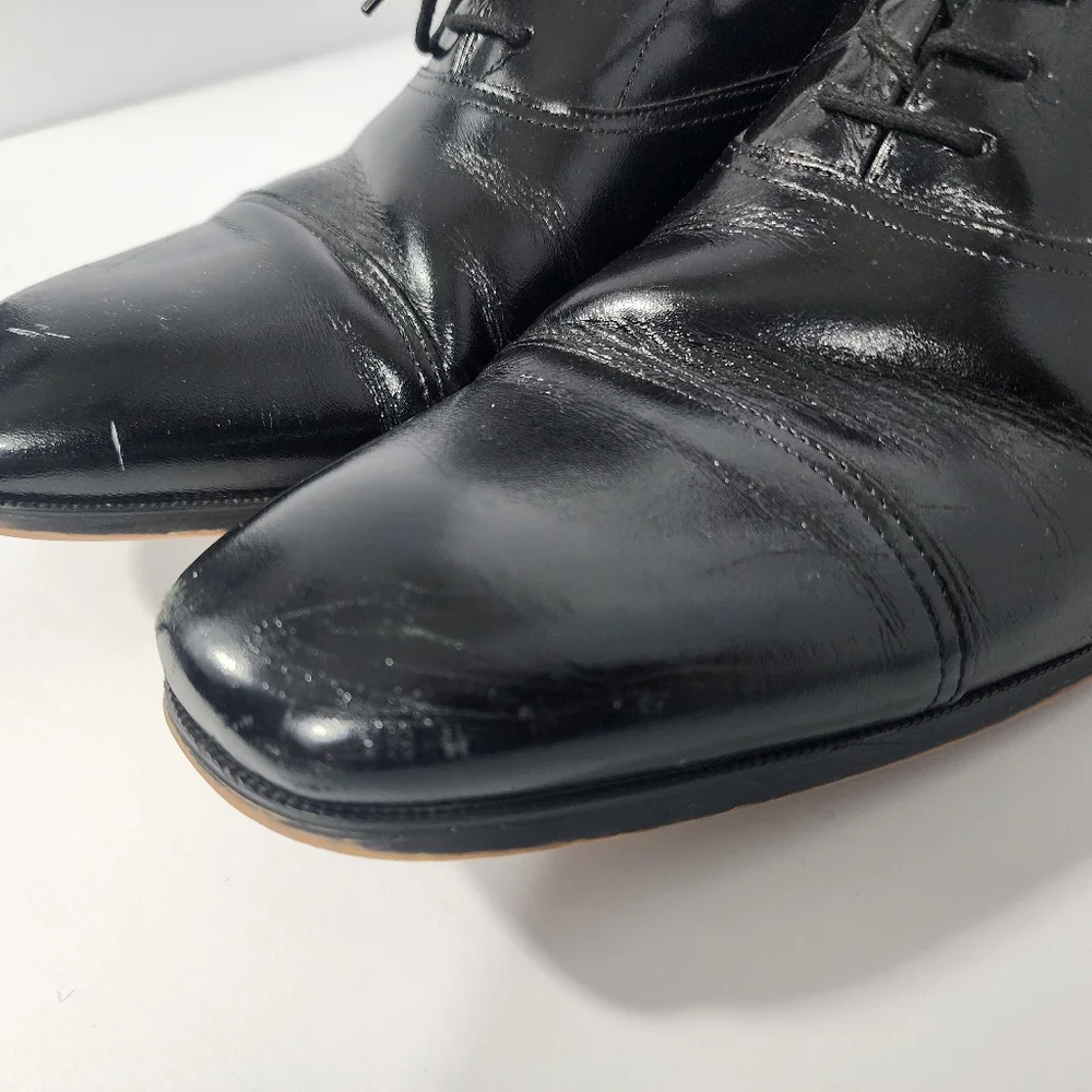 Florsheim Mens 11 Corbetta CapToe Oxford Black Leather classic formal work event