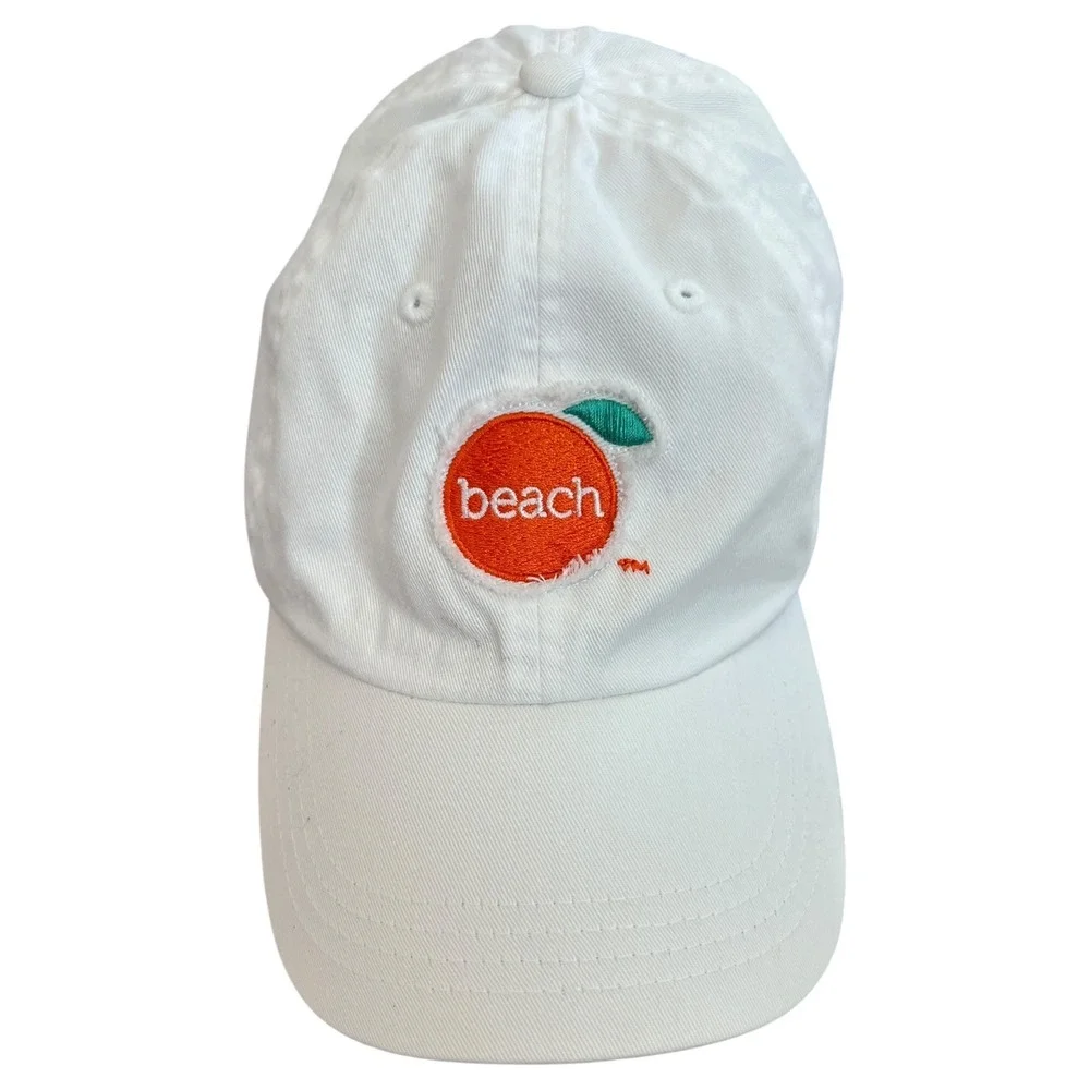 The Beach Store - Orange Beach Youth Cap White‎ Embroidered Hat Ages 5–12