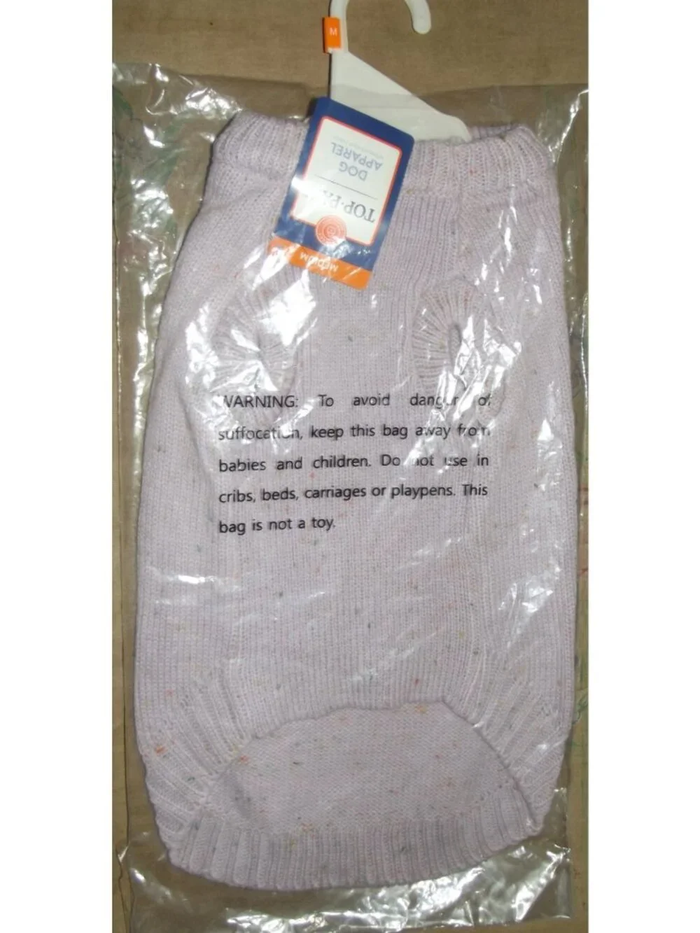 Top Paw Dog Sweater Size Medium Lavender Purple Speckled