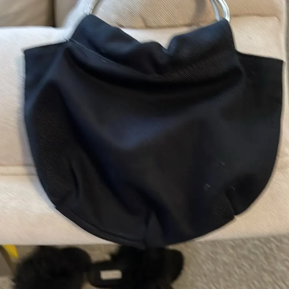 Handbag- black with Crystal butterfly metal handles 9