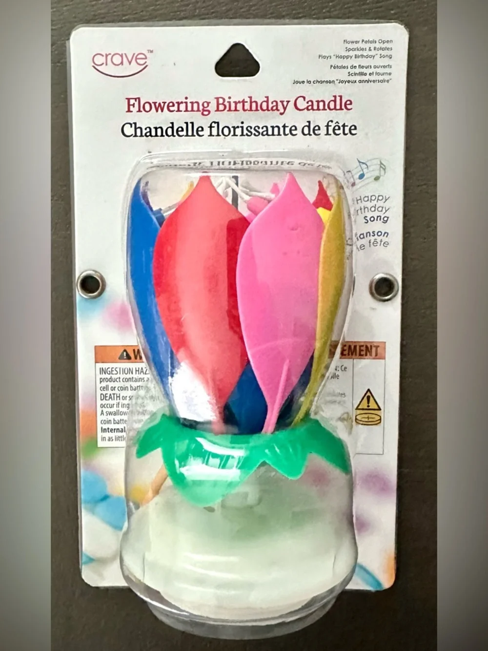 Flower Birthday Candle Lotus Opens Plays Happy Birthday Party Cake Topper