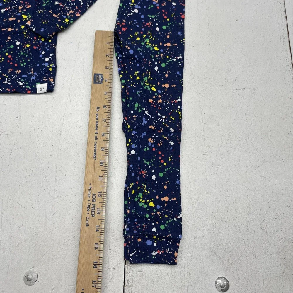Gap Pajama Set Kids 4 Years Multicolor Paint Splatter Cotton 2 Piece Sleepwear
