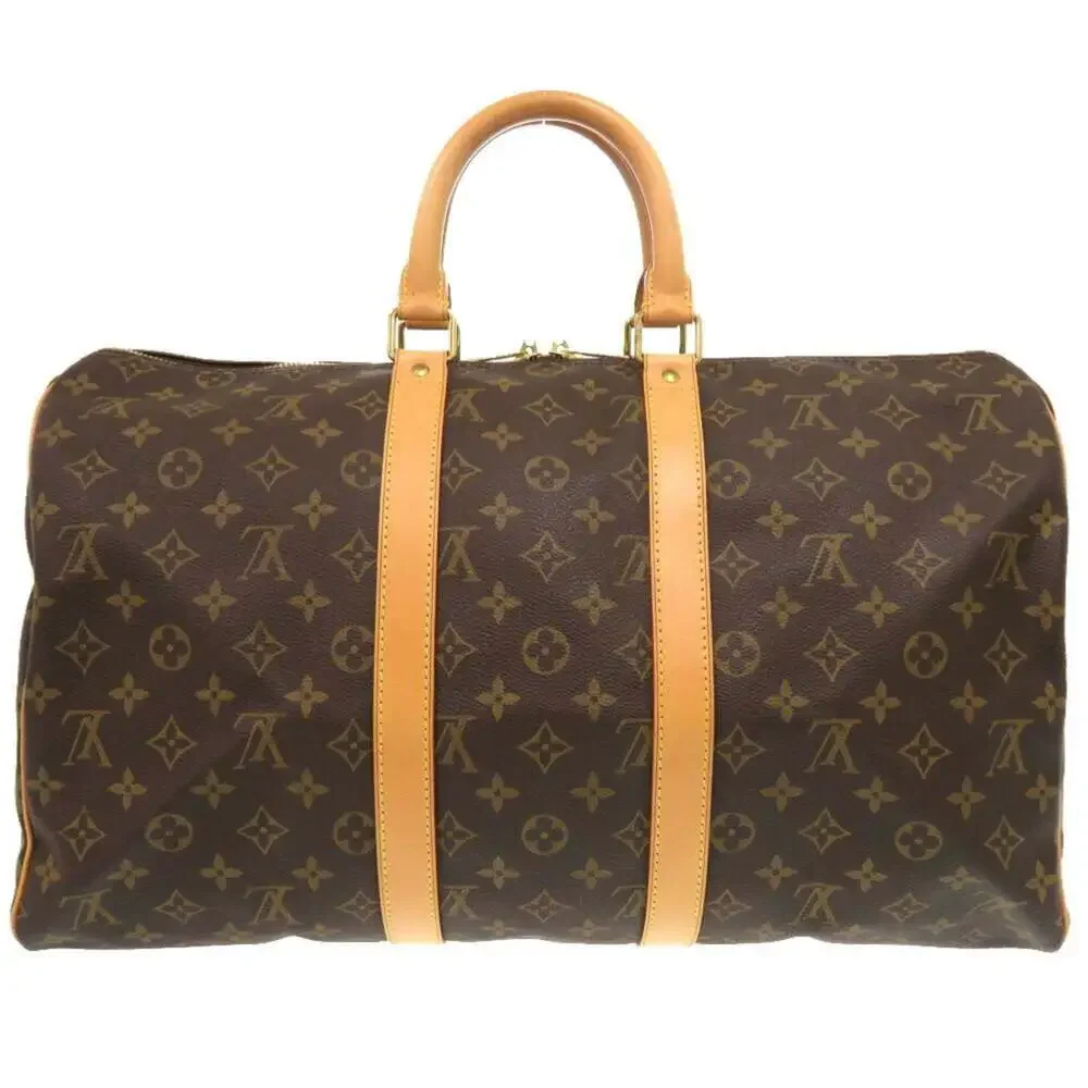 LOUIS VUITTON Brown Monogram Keepall 45 Boston Bag