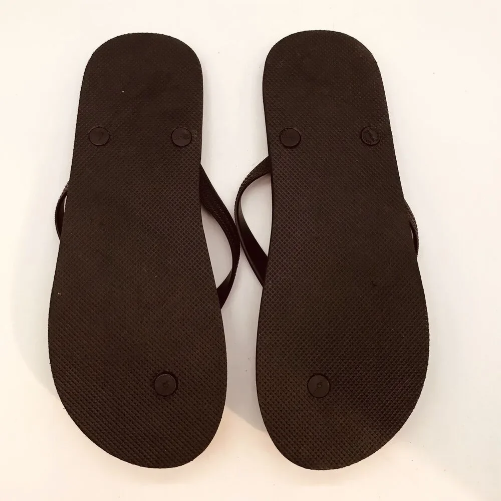 Old Navy Black Flamingo Flip Flop Sandal Men's 12 - 13 Summer Beach Cruise Thong