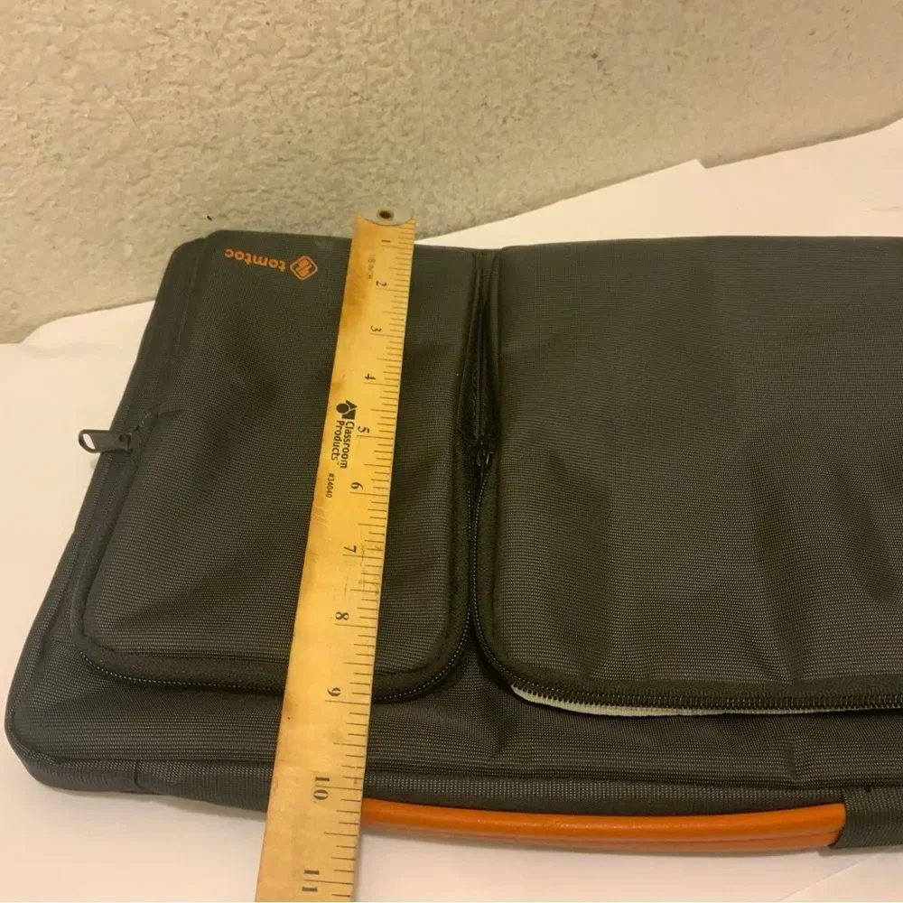 Tomtoc Black Protective Laptop Sleeve Case Zip Around Padded
