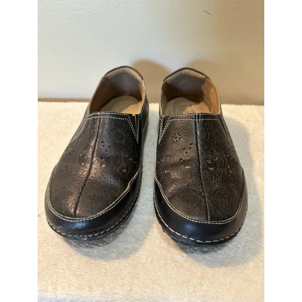 L'Artiste Spring Step -‎ Libora-B Women's Size 37 (6.5) Black Leather EUC