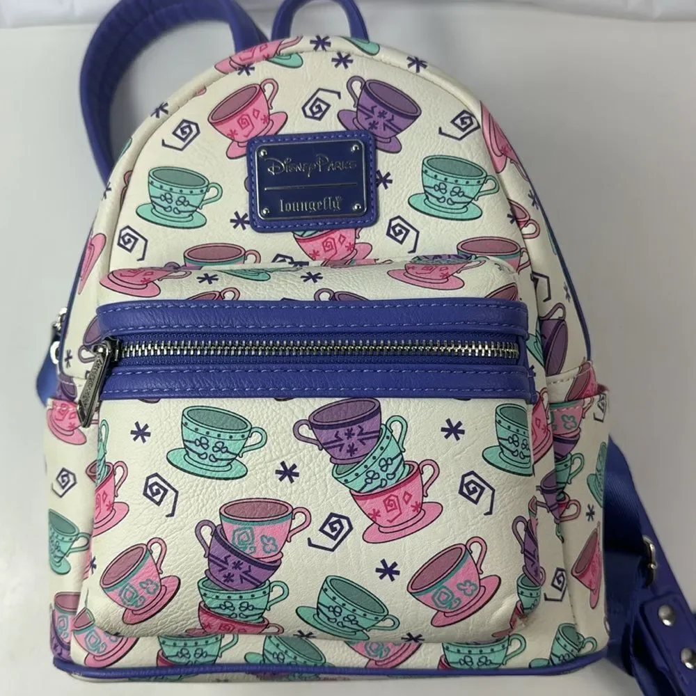 Disney Parks Loungefly Mad Tea Party Mini Backpack Alice In Wonderland Tea Cups