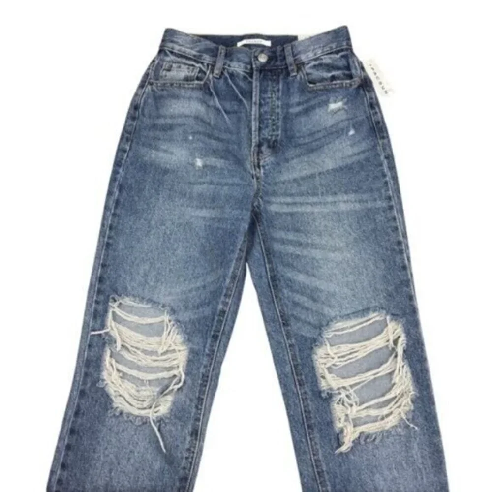 Pacsun Ultra High Rise Slim Jean In Away Blue Womens Size 25