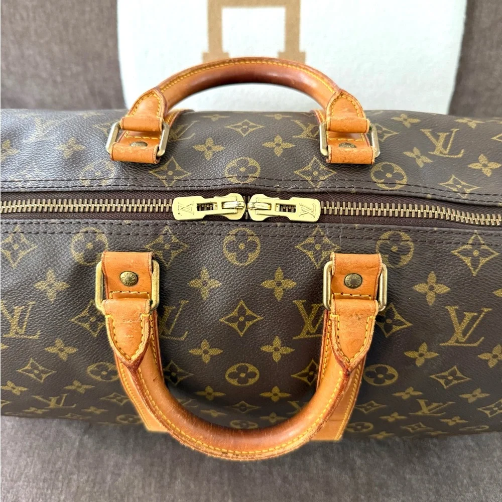 Authentic Louis Vuitton Keepall 45 travel duffel bag M41428 monogram