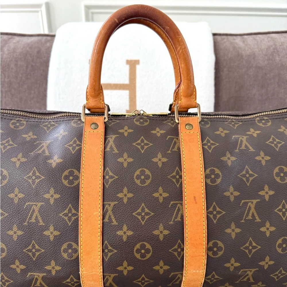 Authentic Louis Vuitton Keepall 45 travel duffel bag M41428 monogram