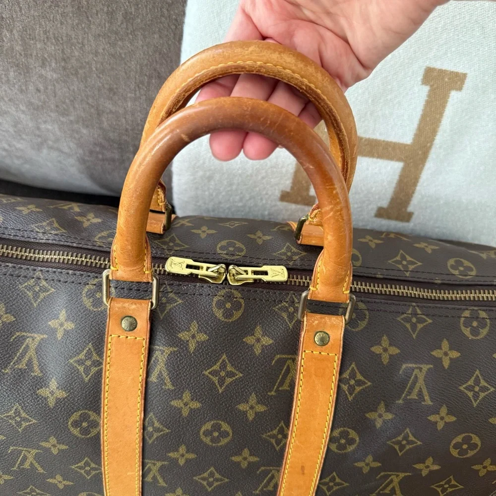 Authentic Louis Vuitton Keepall 45 travel duffel bag M41428 monogram