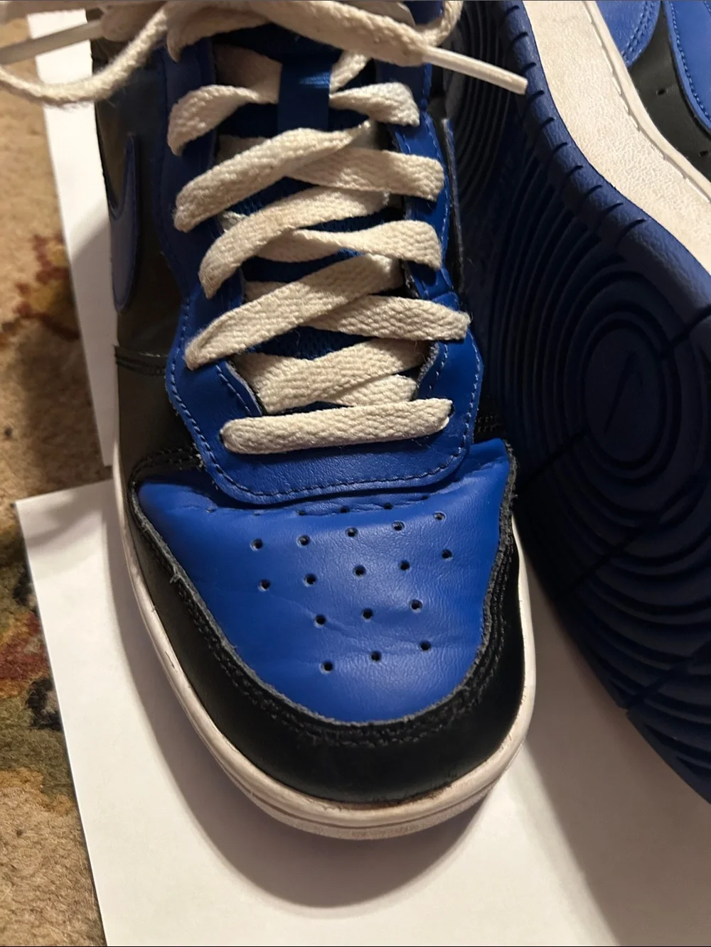 Nike Court Borough Mid 2 GS 'Black Game Royal' youth 6.5