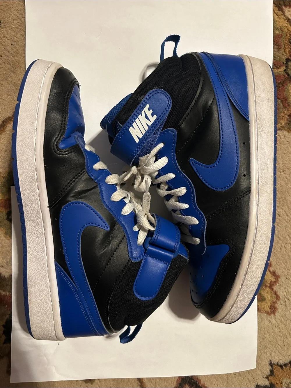 Nike Court Borough Mid 2 GS 'Black Game Royal' youth 6.5