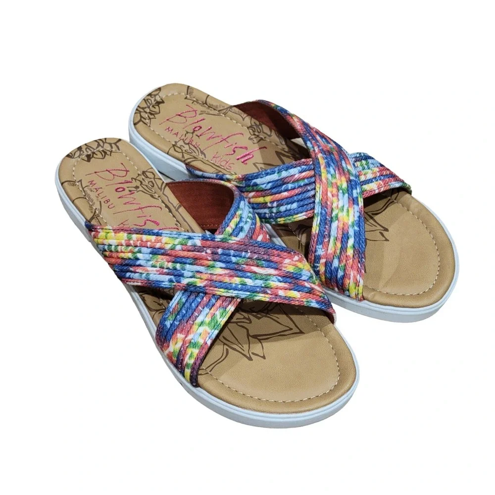 Blowfish Malibu Kids Youth Girl's Brielle-K Tie-Dye Slide Sandals Size 5
