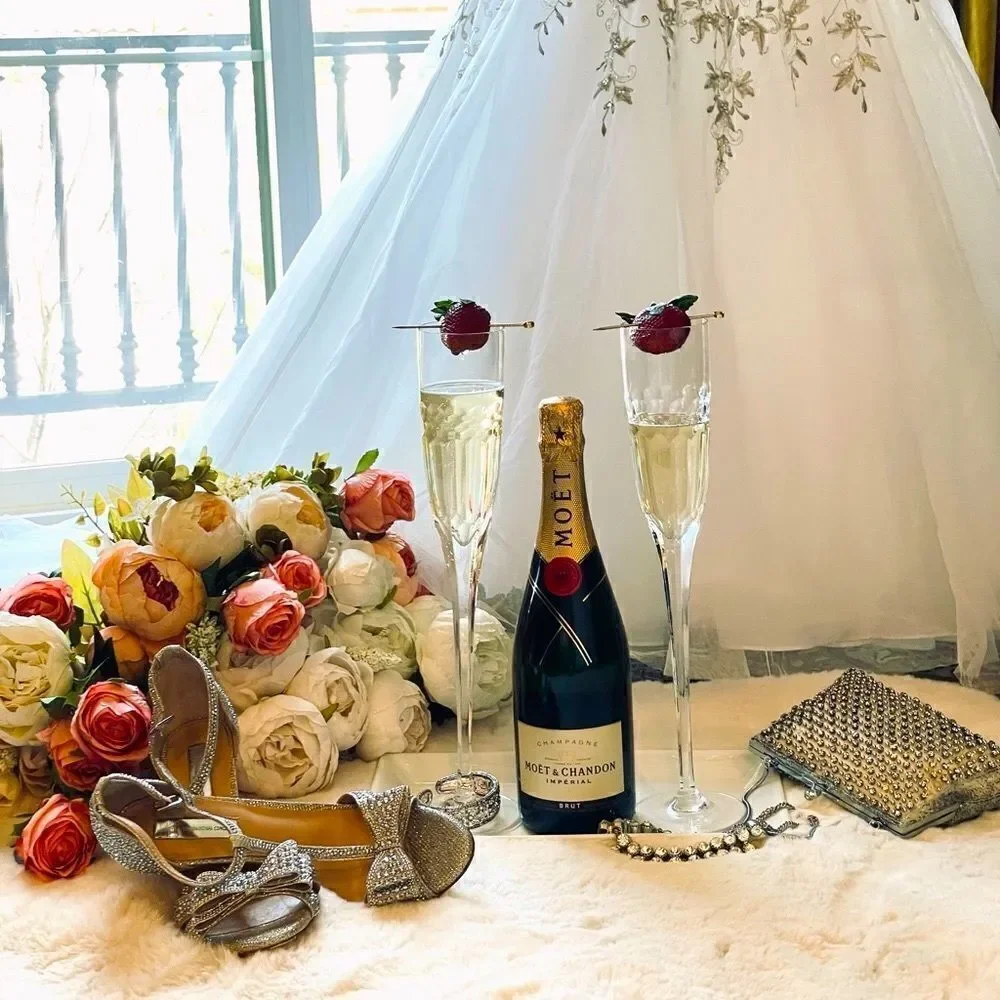 ♥️ TALL Mid Century Champagne flutes, oversized tall wedding glasses PRICE FIRM.