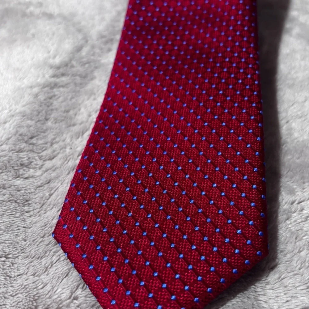 Tommy Hilfiger Red Tie with Blue Accents