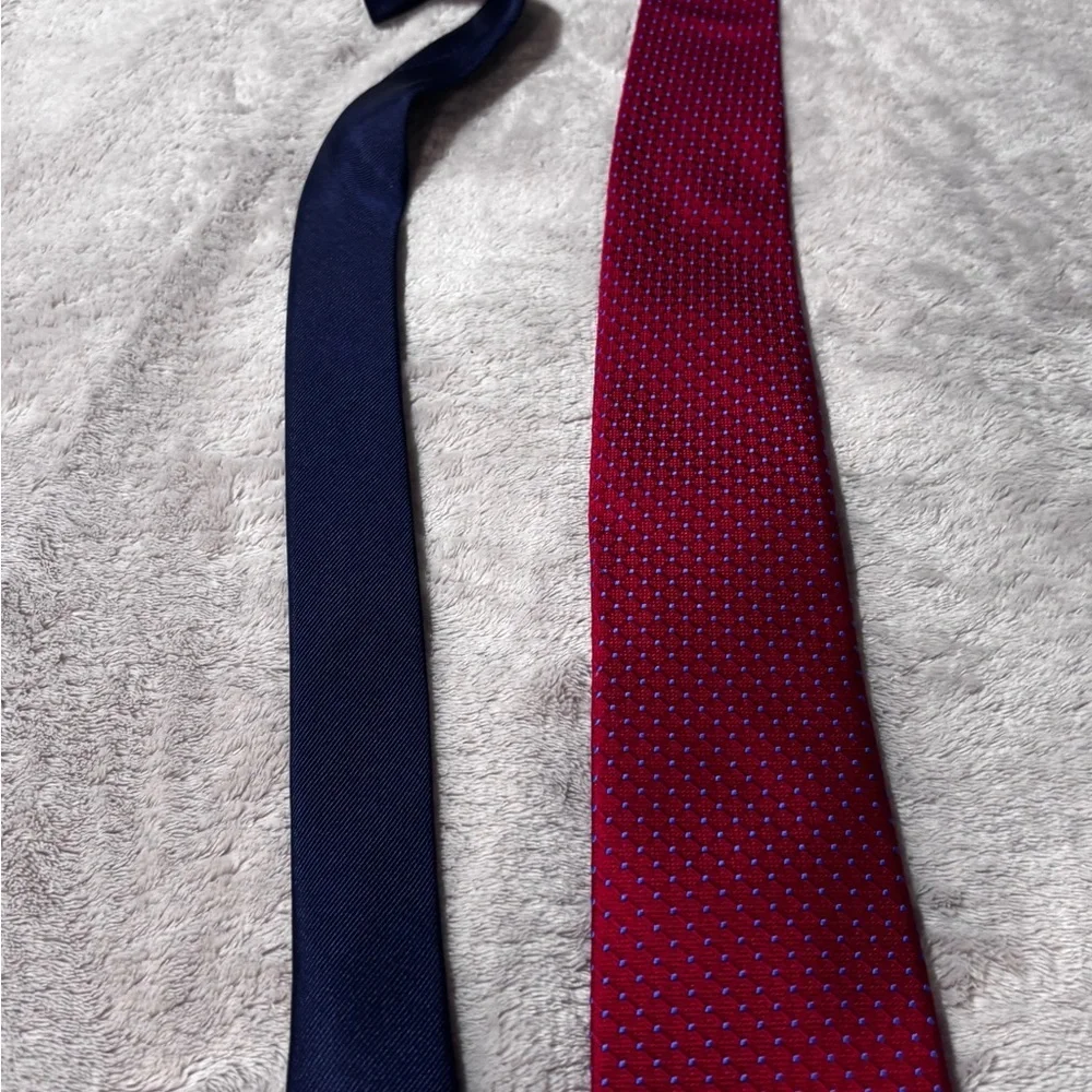 Tommy Hilfiger Red Tie with Blue Accents