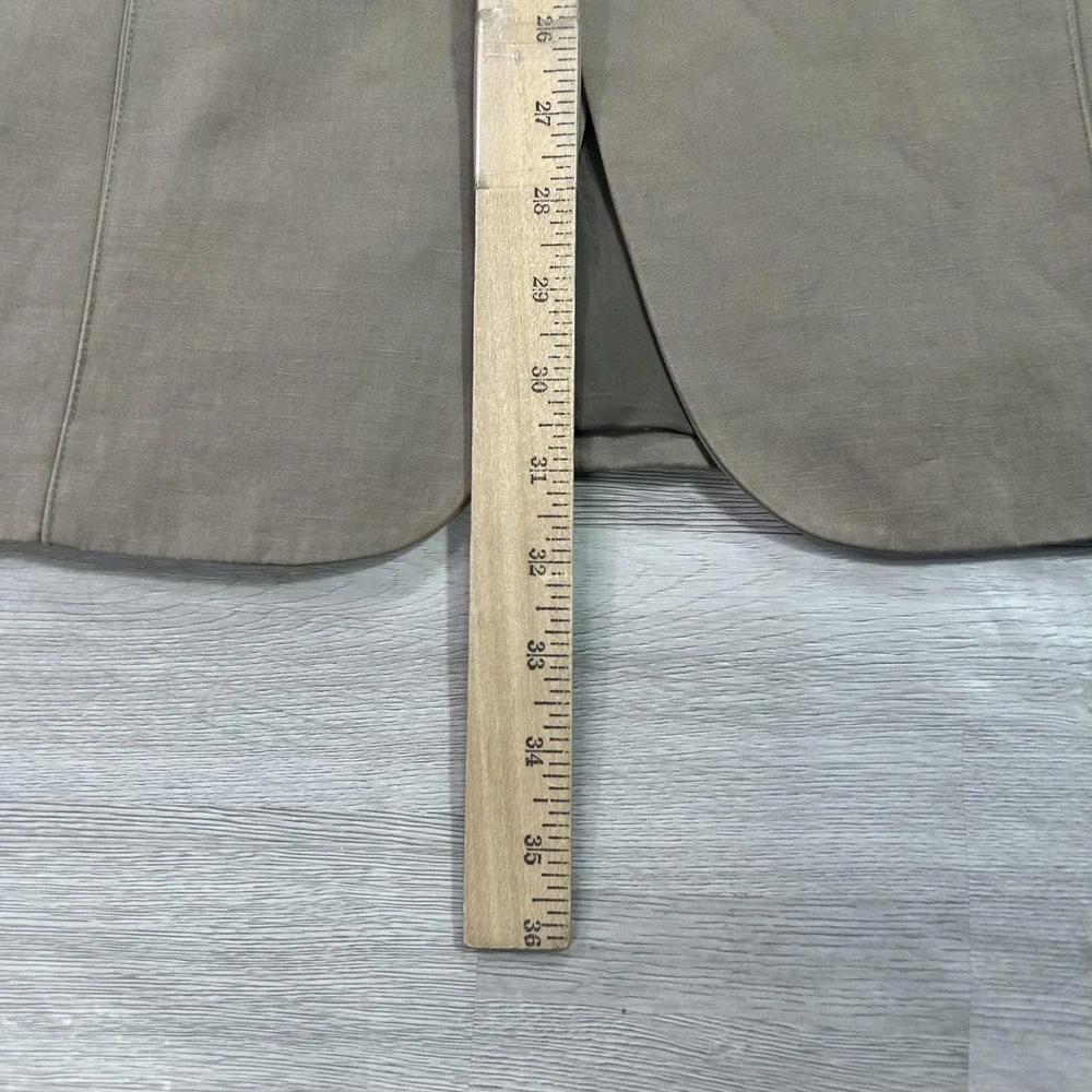 Z Zegna Suit Jacket Mens 54R Beige Cotton Linen Slim Fit 2 Button Blazer