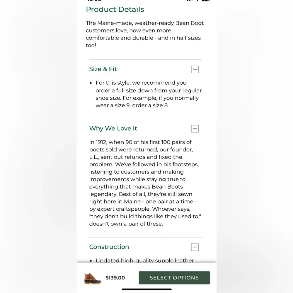 L.L. Bean regular pictures