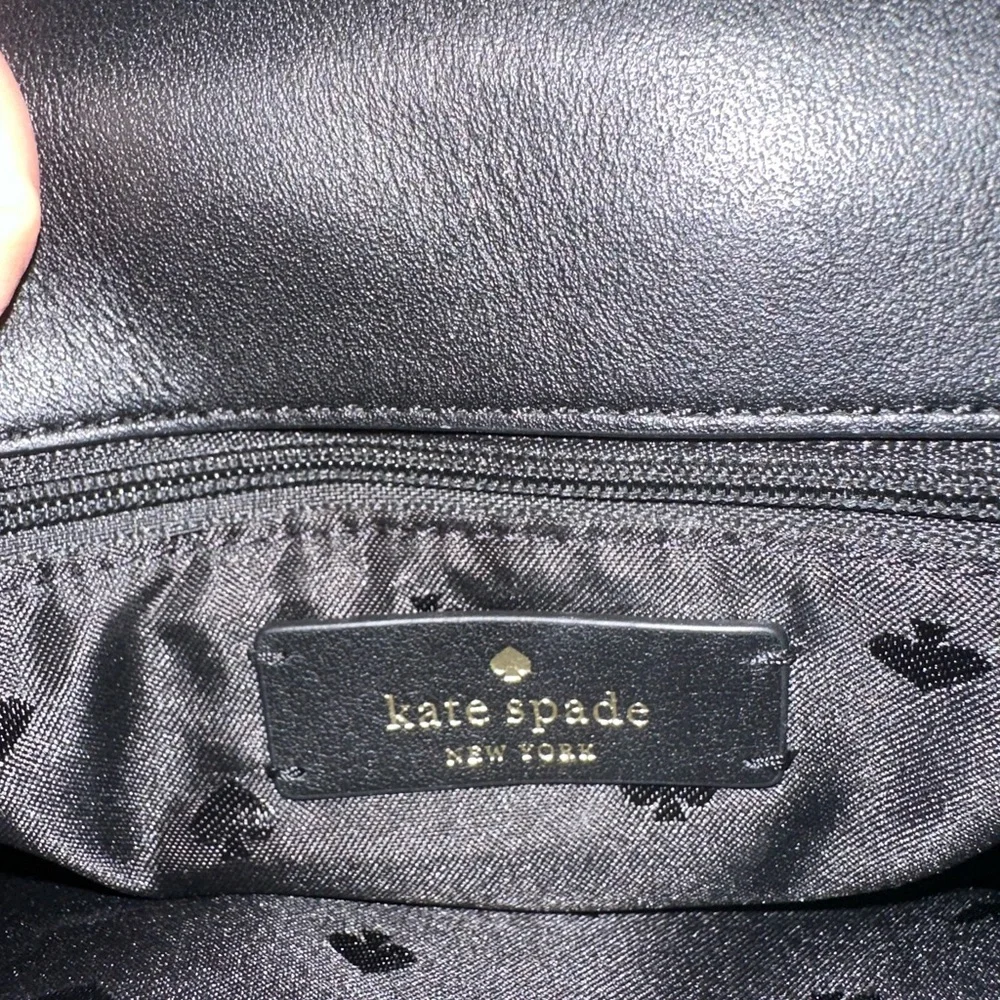 Kate Spade Diamond Black Quilted Top Handle Satchel - Crossbody & Pearl Charm