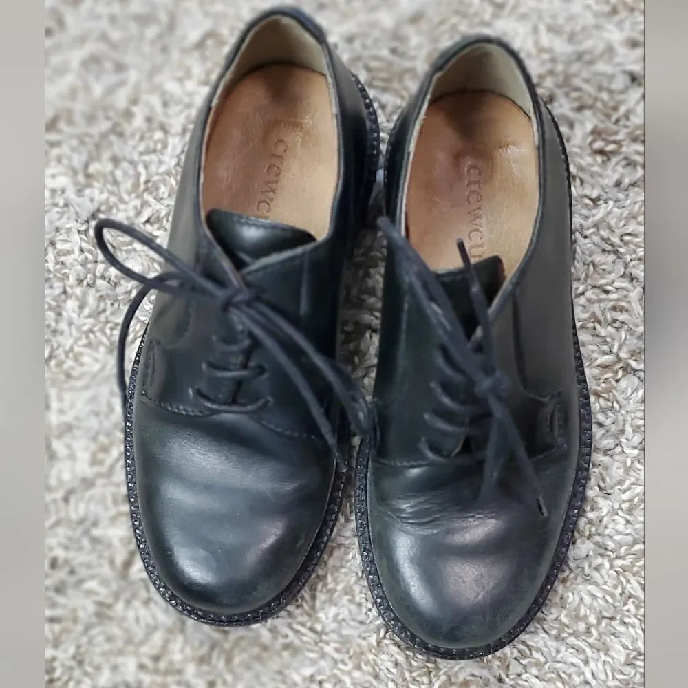 Crewcuts black leather