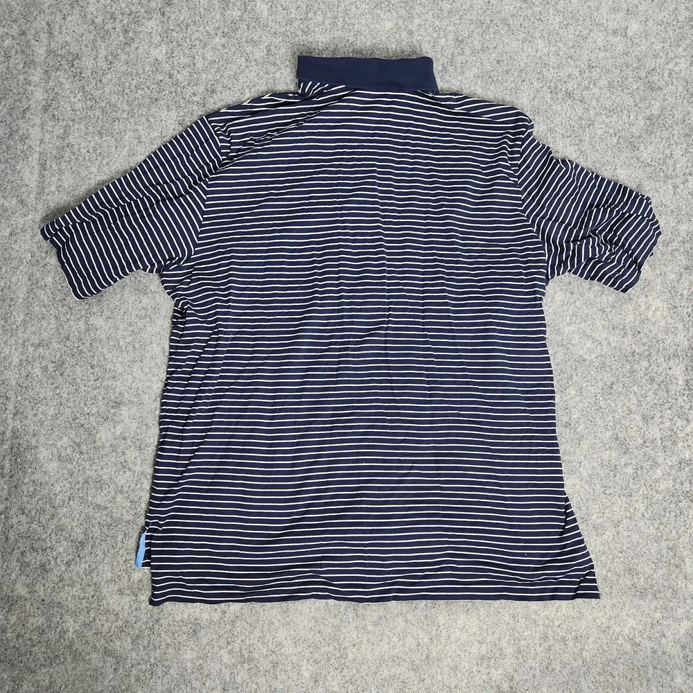 Polo Golf Ralph‎ Lauren Shirt Men XL Blue White Striped Short Sleeve Defect