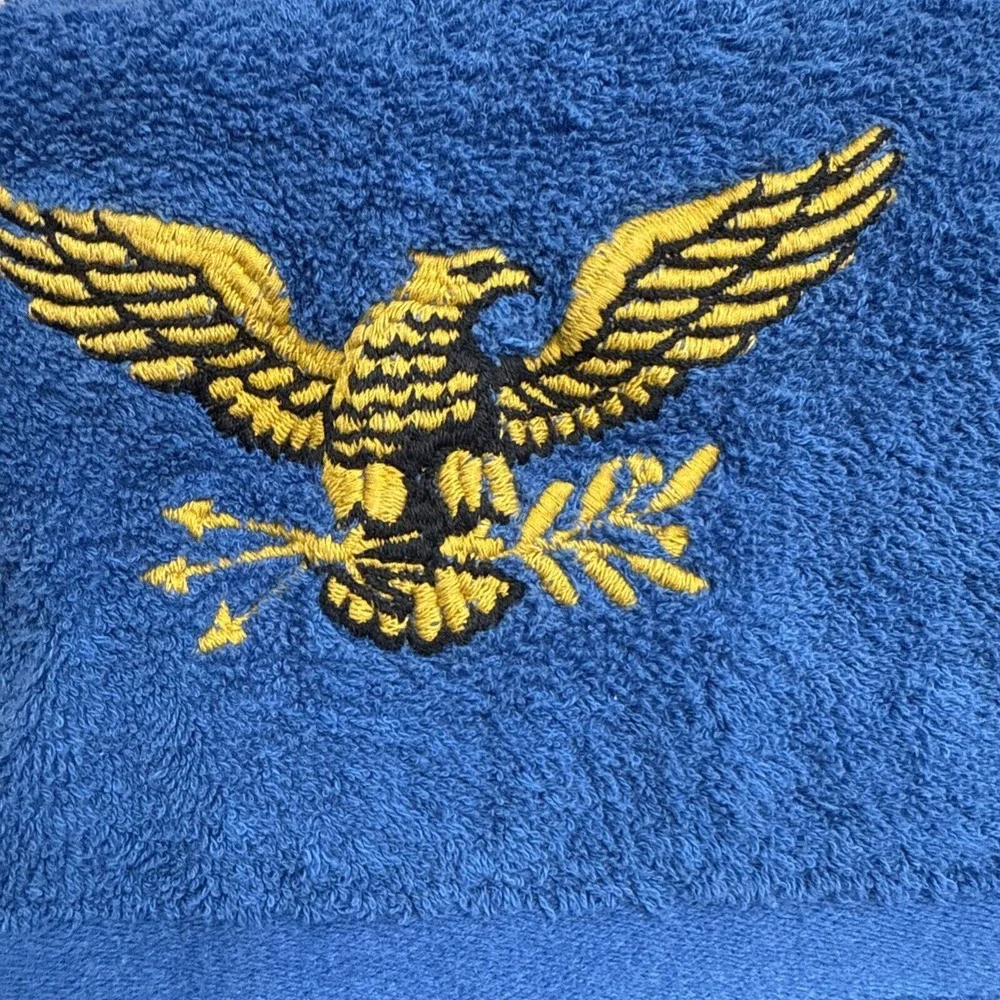 Vintage American Eagle Embroidered Towels‎ Set Patriotic American