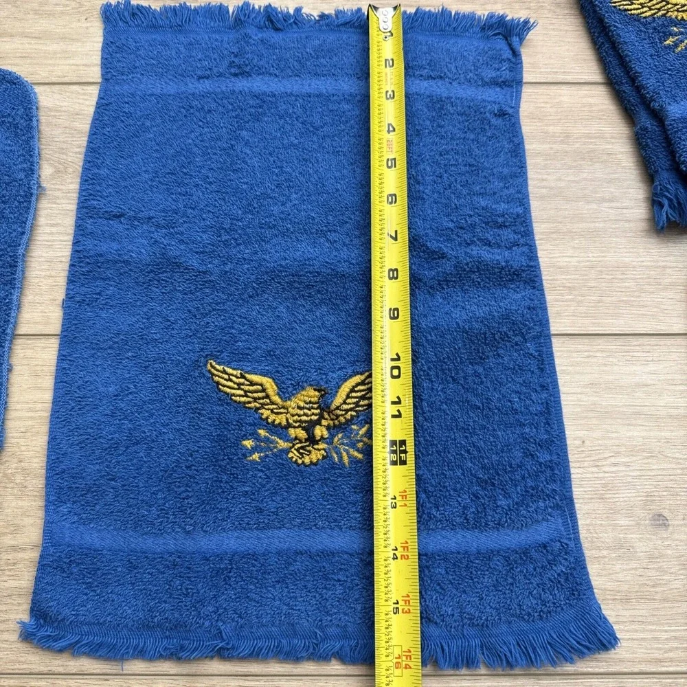 Vintage American Eagle Embroidered Towels‎ Set Patriotic American