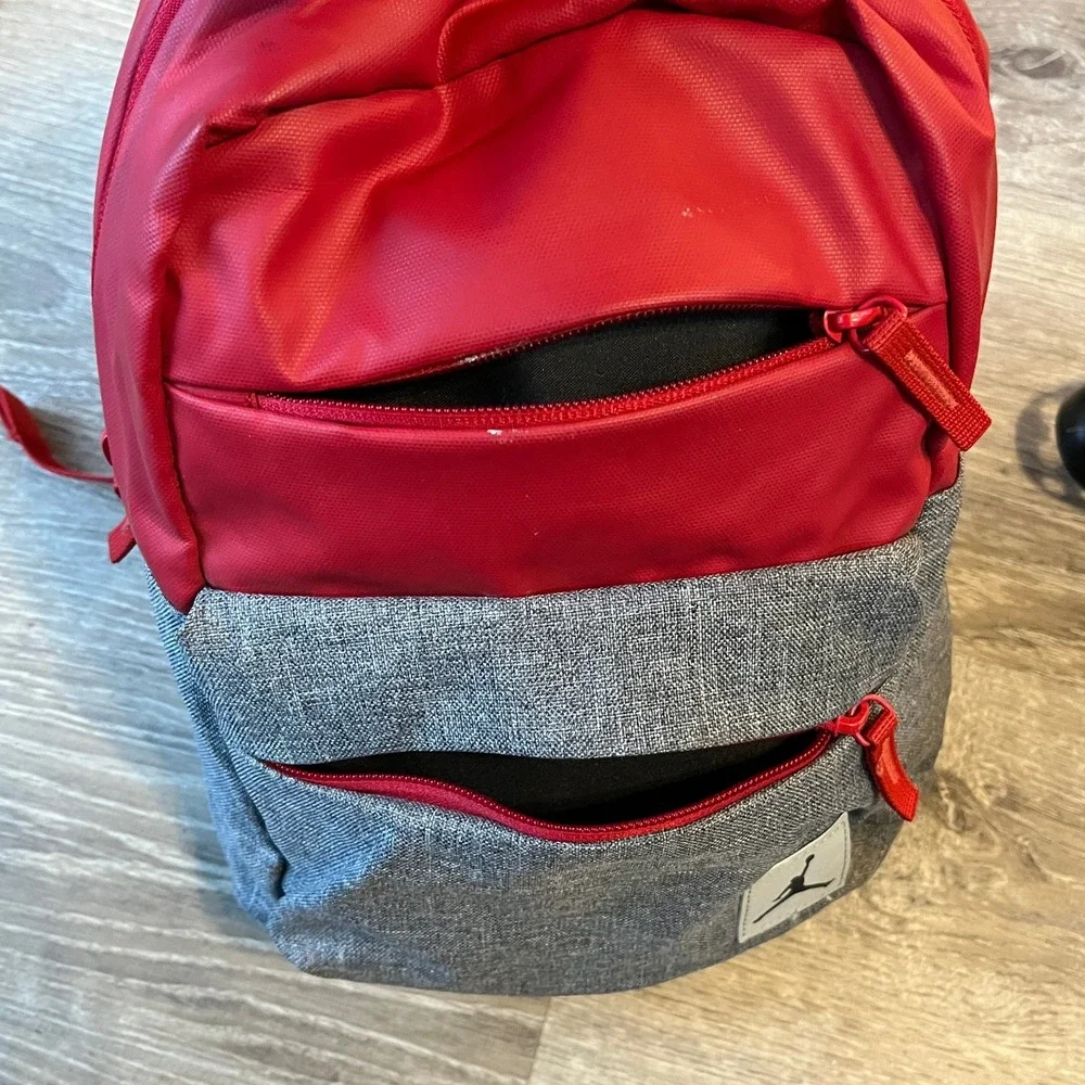 Nike Air Jordan Pivot Kids Mini Backpack Gym Red Gray‎ 12