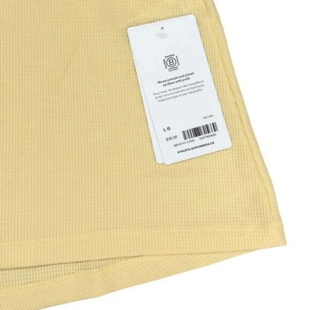 Athleta Wind Down Sleep Short In Lunaria Yellow Size Large