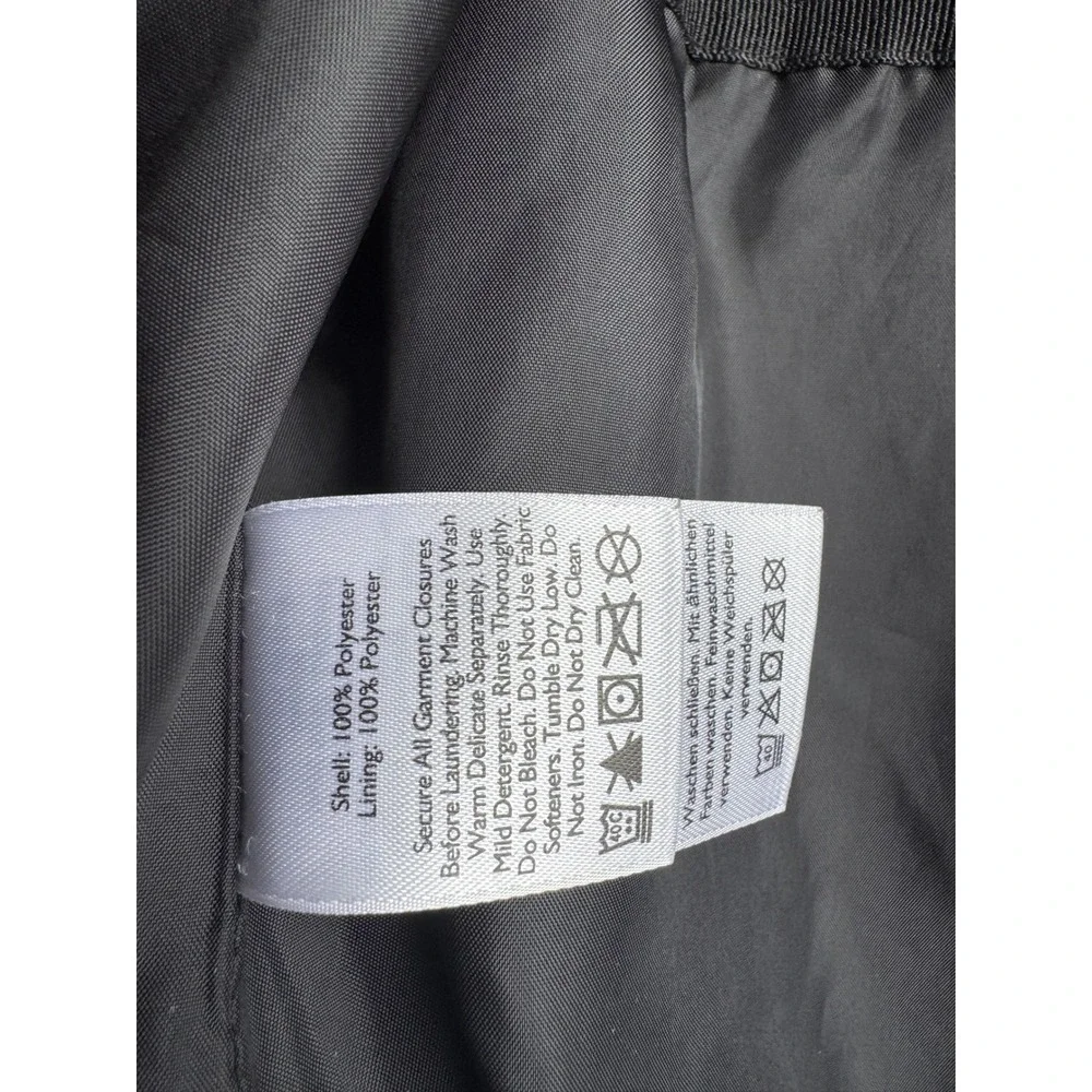Eddie Bauer Windbreaker Rain Jacket Women XL Black Lightweight Full Zip Gorpcore