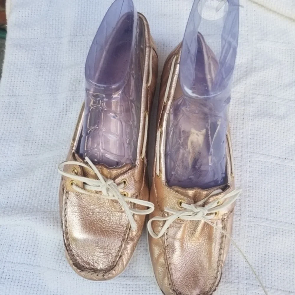 Sperry rosegold leather‎ topside 9.5