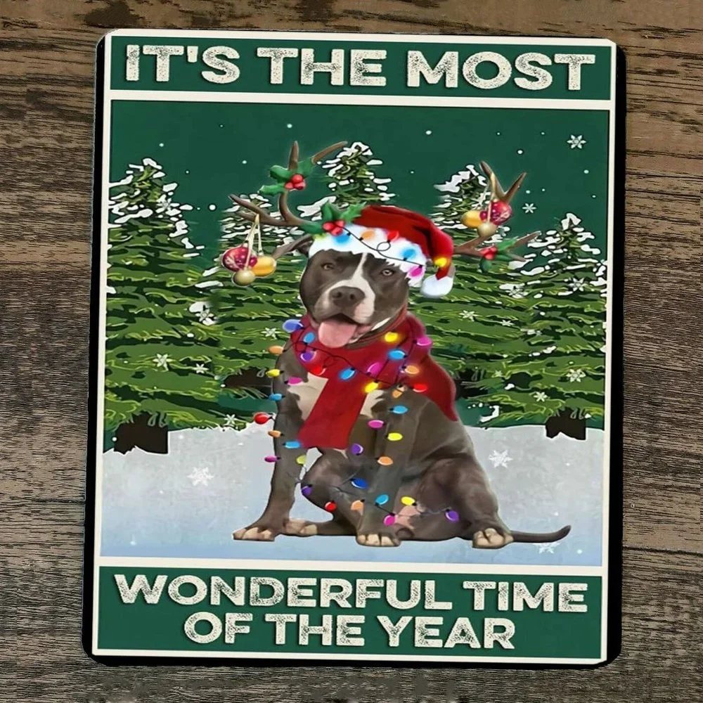 Mouse Pad Its‎ The Most Wonderful Time of the Year Christmas Dog Xmas