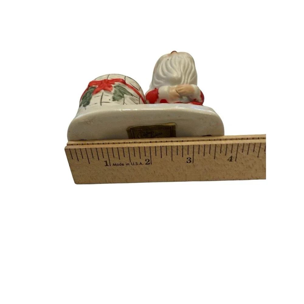 JASCO Luvkins Christmas Santa‎ Votive Candle Holder Vintage 1978 Mid Century Mod