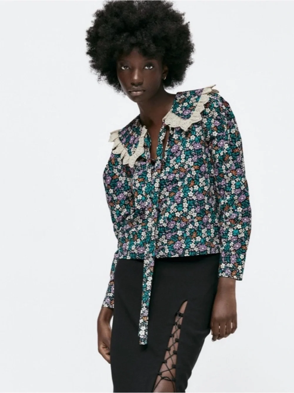 Zara blouse green