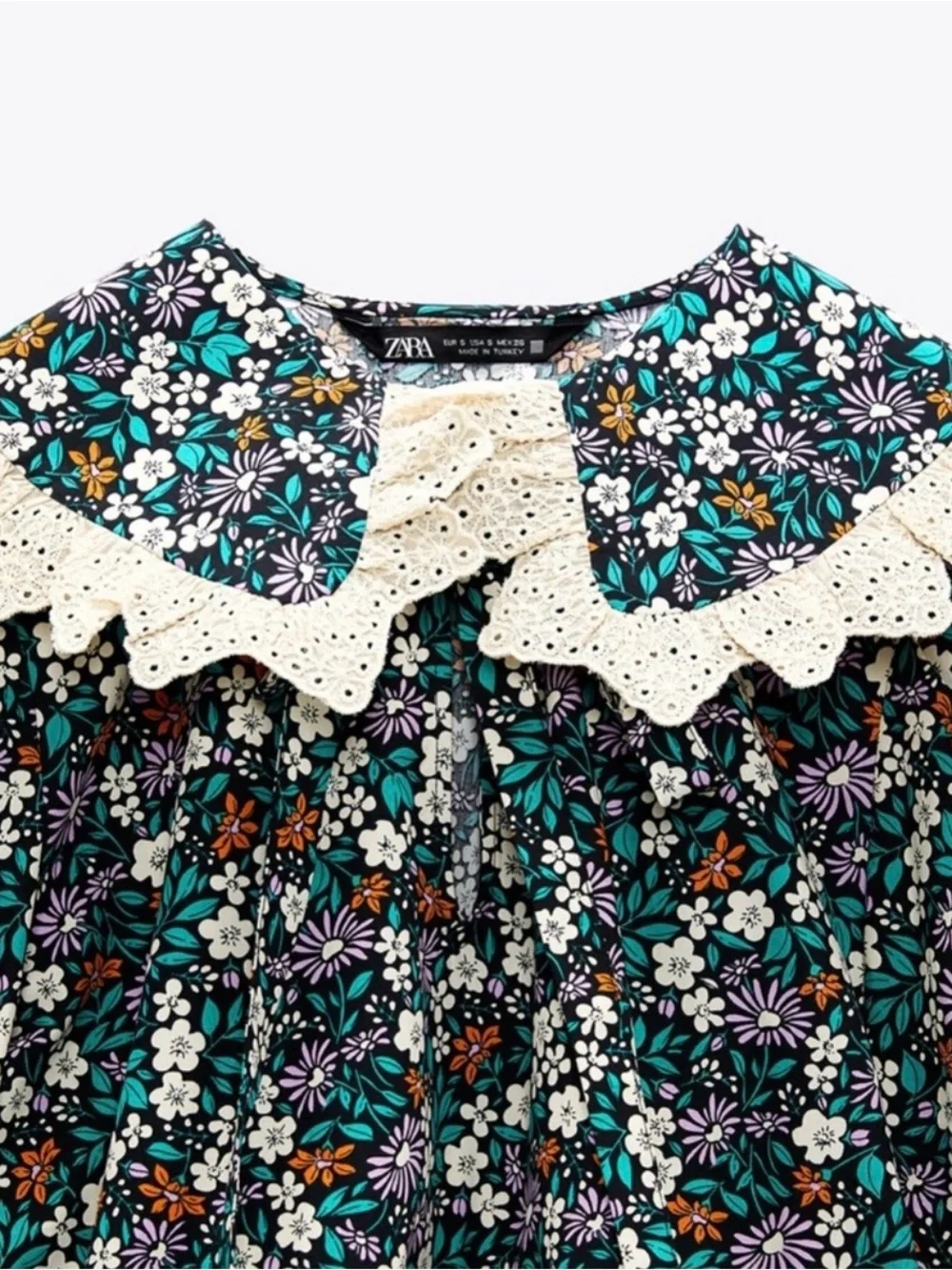 Zara blouse green