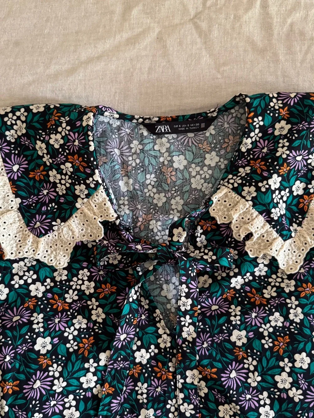 Zara blouse green